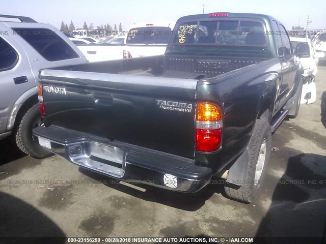4TASN92N3YZ678851 - 2000 TOYOTA TACOMA XTRACAB PRERUNNER მწვანე ფოტო 4
