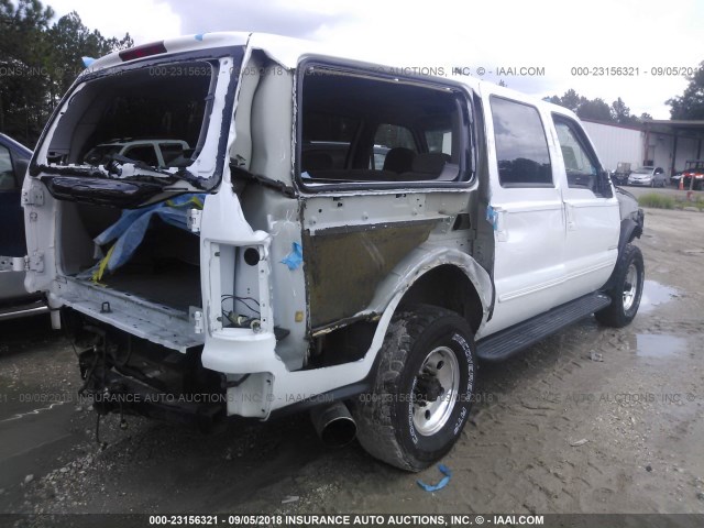 1FMSU41FXYEC99577 - 2000 FORD EXCURSION XLT WHITE photo 4