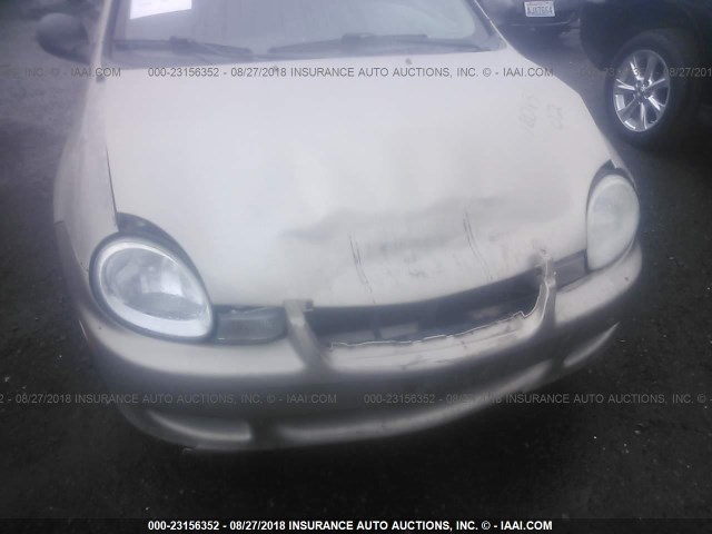 1B3ES46C22D634027 - 2002 DODGE NEON SE GOLD photo 6