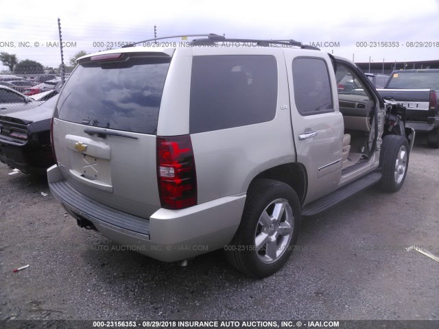 1GNSKCE09DR153711 - 2013 CHEVROLET TAHOE K1500 LTZ Champagne photo 4