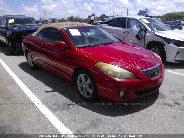 4T1FA38P55U046915 - 2005 TOYOTA CAMRY SOLARA SE/SLE RED photo 1
