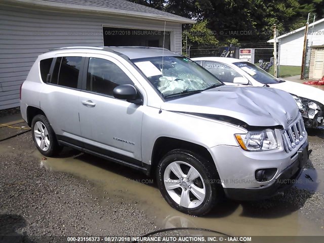 1C4NJDBB1CD649845 - 2012 JEEP COMPASS SPORT SILVER photo 1