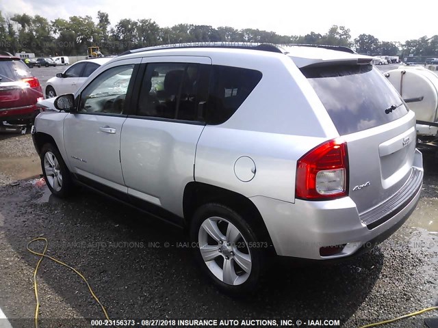 1C4NJDBB1CD649845 - 2012 JEEP COMPASS SPORT SILVER photo 3