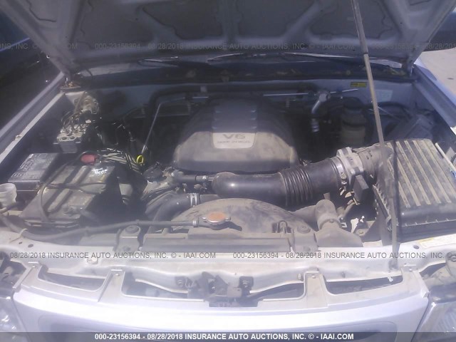 4S6DM58W0Y4410459 - 2000 HONDA PASSPORT EX/LX ვერცხლისფერი ფოტო 10