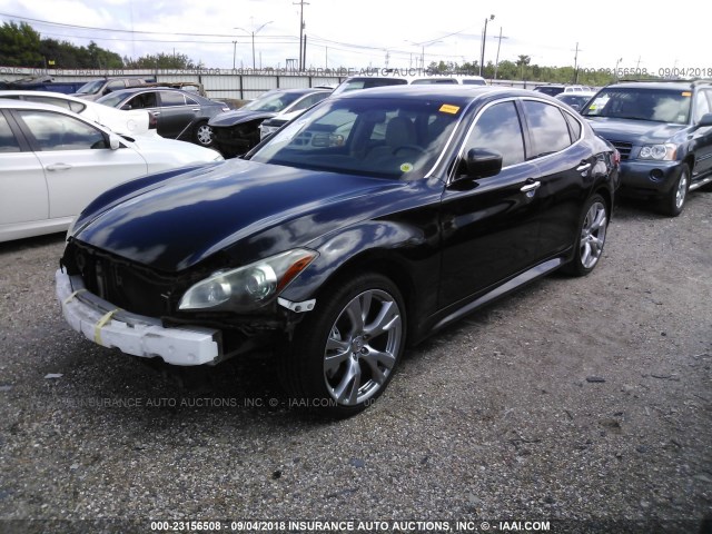 JN1BY1AP7BM322281 - 2011 INFINITI M37 BLACK photo 2