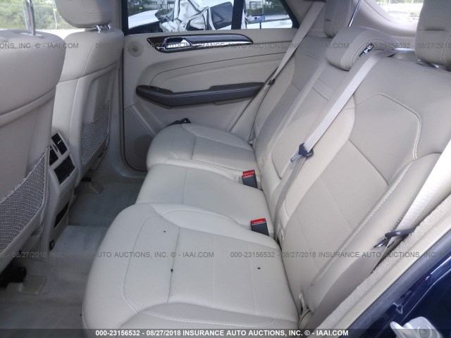 4JGDA5HB7EA357996 - 2014 MERCEDES-BENZ ML 350 4MATIC BLUE photo 8
