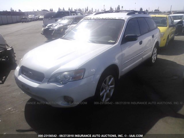 4S4BP61C267308394 - 2006 SUBARU LEGACY OUTBACK 2.5I WHITE photo 2