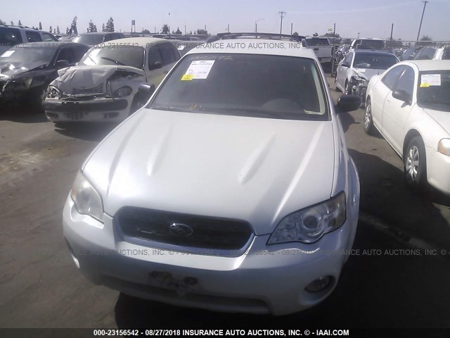 4S4BP61C267308394 - 2006 SUBARU LEGACY OUTBACK 2.5I WHITE photo 6