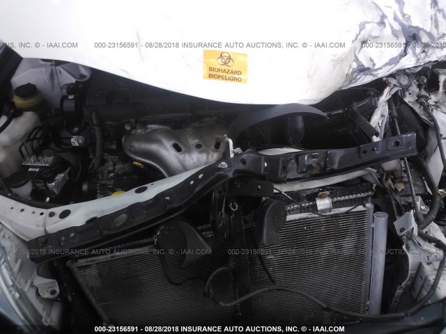 4T1BE46K38U790176 - 2008 TOYOTA CAMRY CE/LE/XLE/SE WHITE photo 10