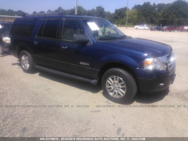 1FMFK15517LA17165 - 2007 FORD EXPEDITION EL XLT Dark Blue photo 1