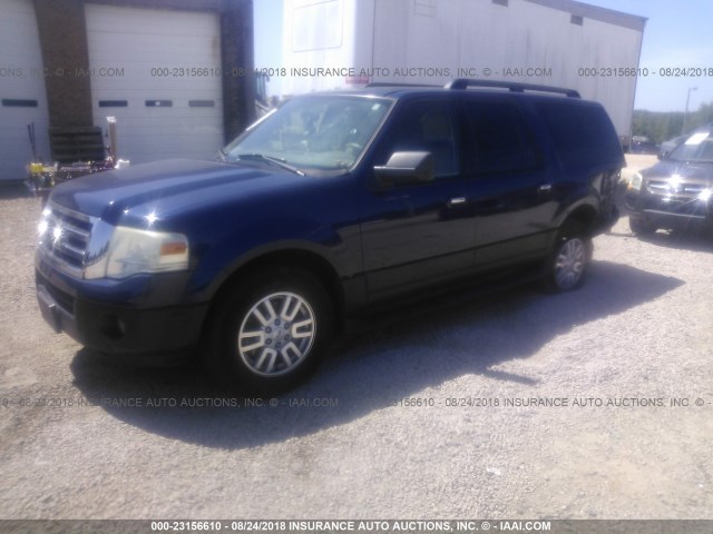 1FMFK15517LA17165 - 2007 FORD EXPEDITION EL XLT Dark Blue photo 2