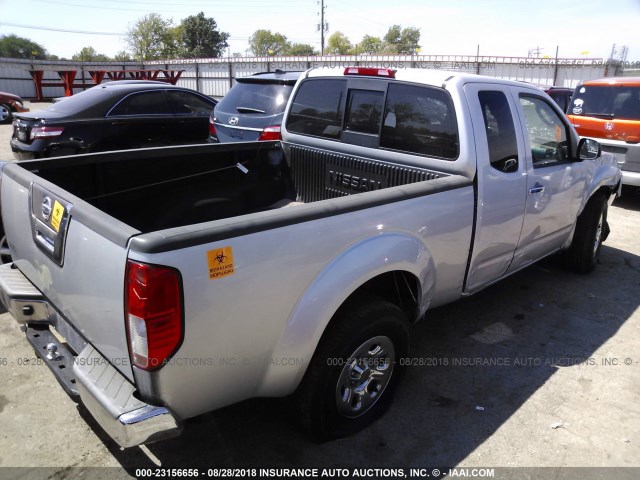 1N6BD0CT5AC422314 - 2010 NISSAN FRONTIER KING CAB SE/LE/NISMO SILVER photo 4