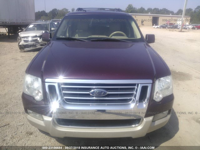 1FMEU64E57UB51546 - 2007 FORD EXPLORER EDDIE BAUER MAROON photo 6