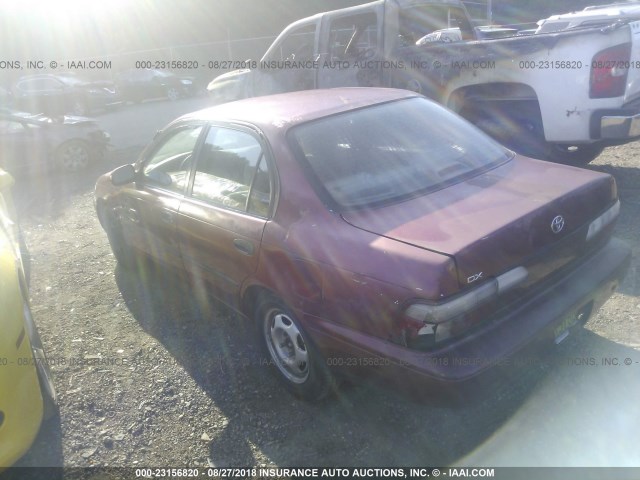 1NXBB02E3TZ418895 - 1996 TOYOTA COROLLA DX MAROON photo 3