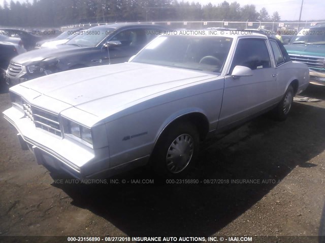 1G1GZ37Z9GR163870 - 1986 CHEVROLET MONTE CARLO  GRAY photo 2