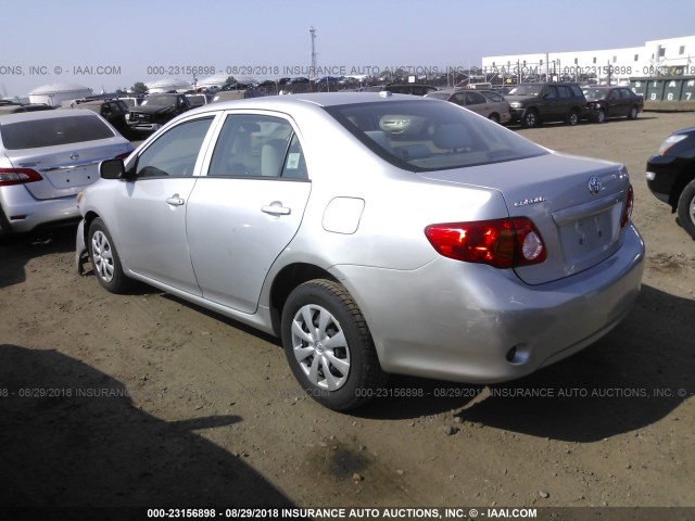 2T1BU4EE7AC352153 - 2010 TOYOTA COROLLA S/LE/XLE SILVER photo 3