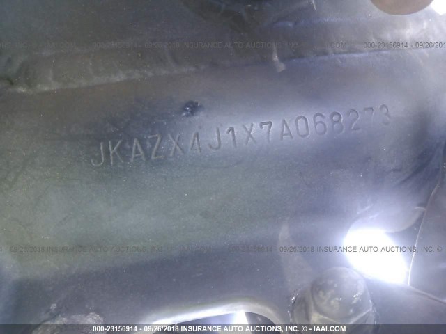 JKAZX4J1X7A068273 - 2007 KAWASAKI ZX600 J1 BLUE photo 10