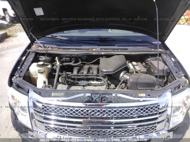 2FMDK48C38BA48924 - 2008 FORD EDGE SEL Dark Blue photo 10