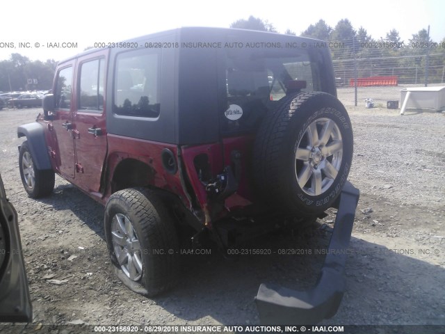 1J4BA3H18AL137962 - 2010 JEEP WRANGLER UNLIMITE SPORT RED photo 3