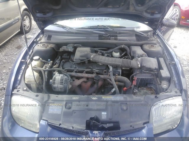 1G2JB124327346000 - 2002 PONTIAC SUNFIRE SE BLUE photo 10