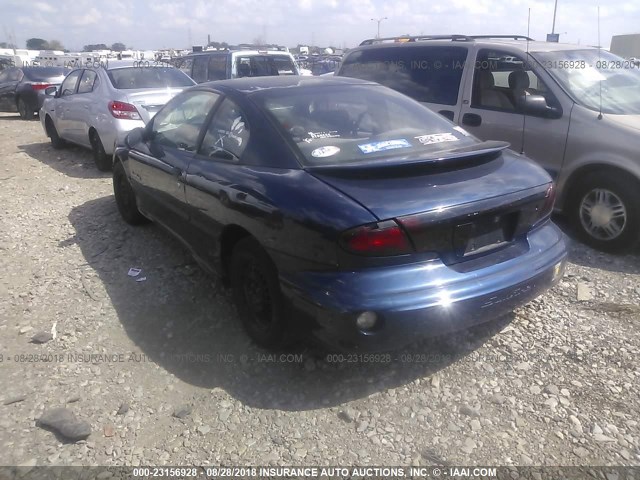 1G2JB124327346000 - 2002 PONTIAC SUNFIRE SE BLUE photo 3