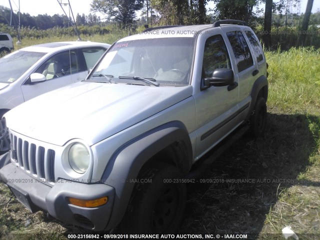 1J4GL48K83W669762 - 2003 JEEP LIBERTY SPORT/FREEDOM ვერცხლისფერი ფოტო 2