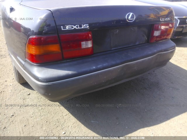 JT8UF22E6S0010733 - 1995 LEXUS LS 400 BLACK photo 6