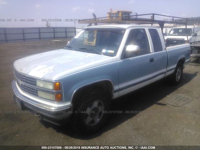 2GCFK29K1N1193422 - 1992 CHEVROLET GMT-400 K2500 BLUE photo 2