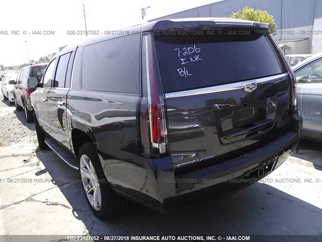 1GYS4HKJ6JR191089 - 2018 CADILLAC ESCALADE ESV LUXURY BLACK photo 3