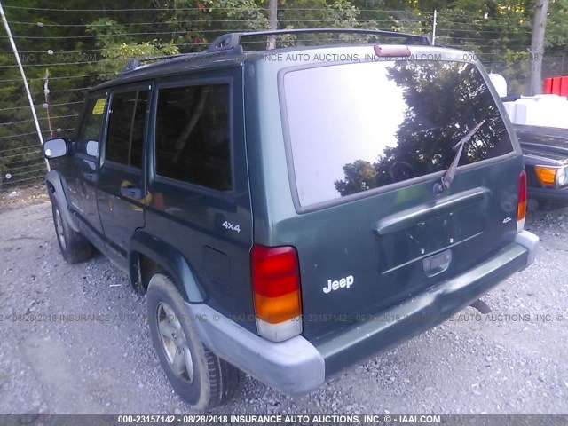1J4FF68S9XL655391 - 1999 JEEP CHEROKEE SPORT/CLASSIC მწვანე ფოტო 3