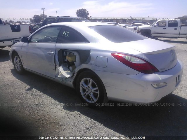 4T1CE30PX8U766184 - 2008 TOYOTA CAMRY SOLARA SE/SLE/SPORT SILVER photo 3