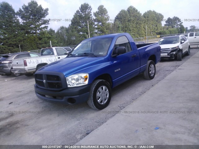 1D7HA16K48J170470 - 2008 DODGE RAM 1500 ST BLUE photo 2