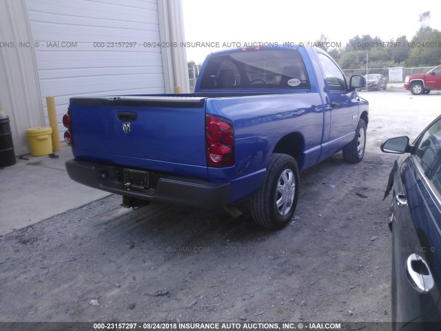 1D7HA16K48J170470 - 2008 DODGE RAM 1500 ST BLUE photo 4