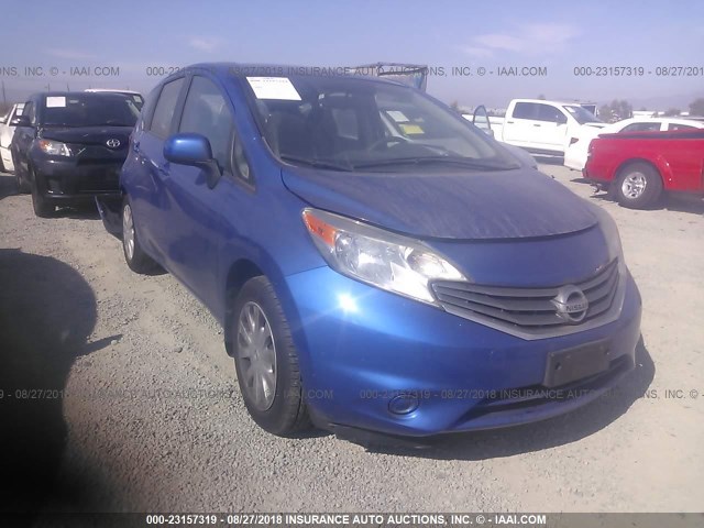 3N1CE2CP5EL423673 - 2014 NISSAN VERSA NOTE S/S PLUS/SV/SL BLUE photo 1