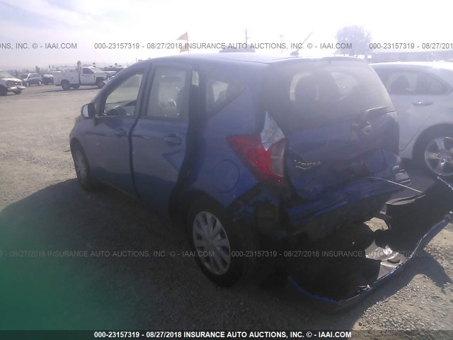 3N1CE2CP5EL423673 - 2014 NISSAN VERSA NOTE S/S PLUS/SV/SL BLUE photo 3