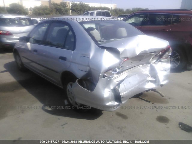 2HGES16395H509841 - 2005 HONDA CIVIC DX VP SILVER photo 3