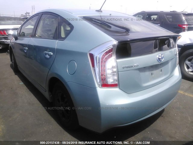 JTDKN3DU7F1875488 - 2015 TOYOTA PRIUS SILVER photo 3