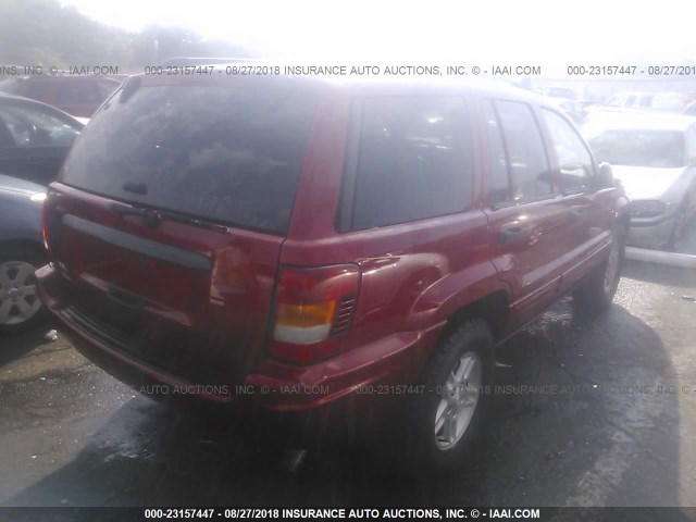 1J4GW48S24C192093 - 2004 JEEP GRAND CHEROKEE LAREDO/COLUMBIA/FREEDOM 红色 照片 4