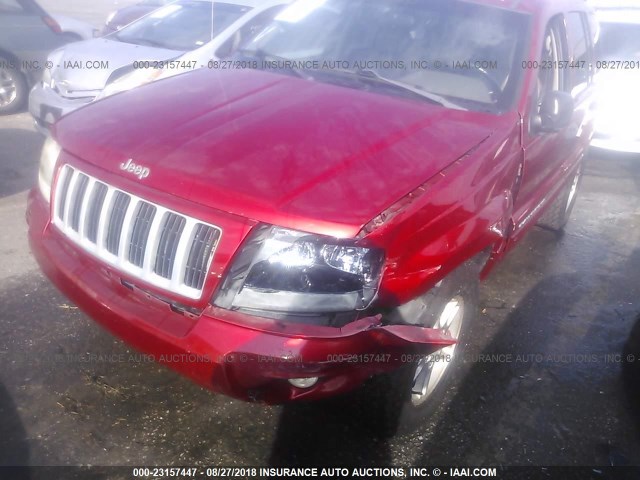 1J4GW48S24C192093 - 2004 JEEP GRAND CHEROKEE LAREDO/COLUMBIA/FREEDOM 红色 照片 6