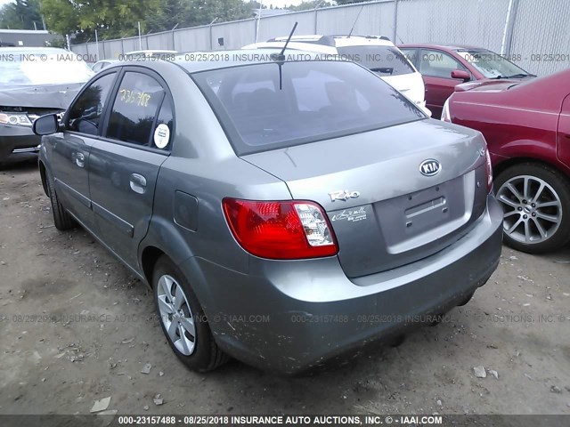 KNADH4A31A6677709 - 2010 KIA RIO LX/SX GRAY photo 3