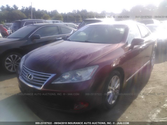 JTHBK1EG6A2367939 - 2010 LEXUS ES RED photo 2