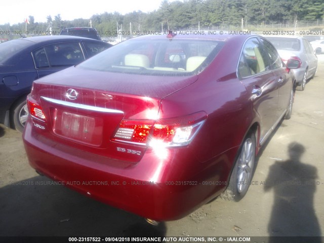 JTHBK1EG6A2367939 - 2010 LEXUS ES RED photo 4