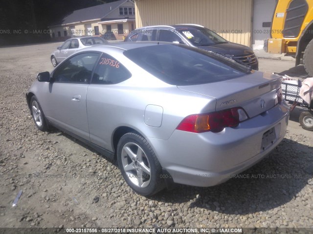 JH4DC538X4S014407 - 2004 ACURA RSX SILVER photo 3