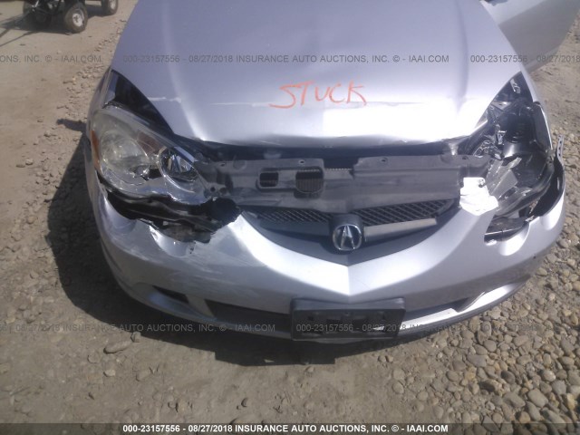 JH4DC538X4S014407 - 2004 ACURA RSX SILVER photo 6