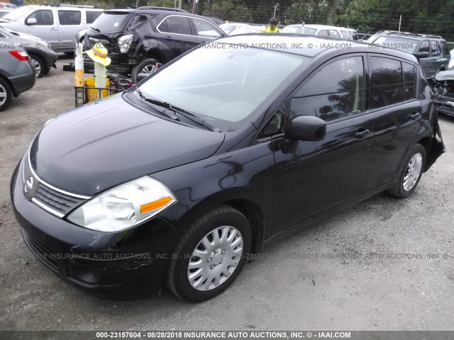 3N1BC13E19L490089 - 2009 NISSAN VERSA S/SL BLACK photo 2