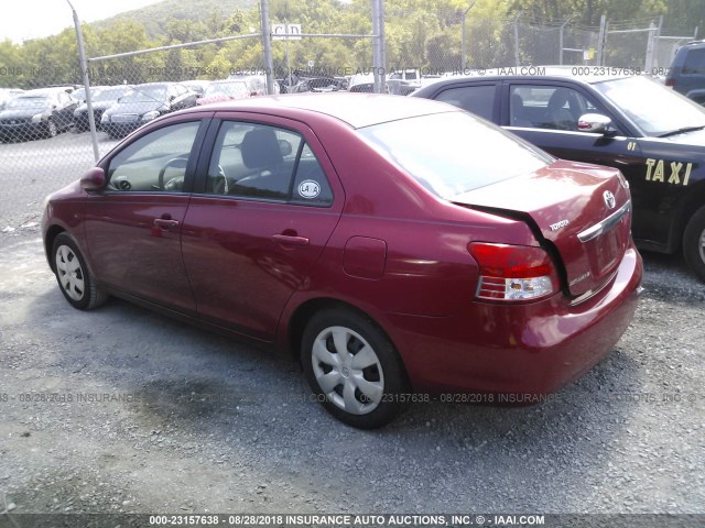 JTDBT923984034244 - 2008 TOYOTA YARIS RED photo 3