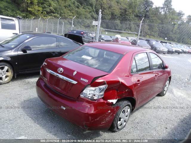 JTDBT923984034244 - 2008 TOYOTA YARIS RED photo 6