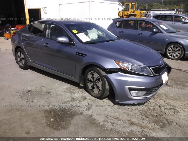 KNAGM4AD9C5010476 - 2012 KIA OPTIMA HYBRID SILVER photo 1