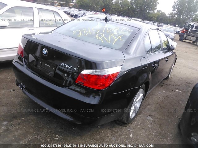 WBANF73547CU26378 - 2007 BMW 530 XI BLACK photo 4