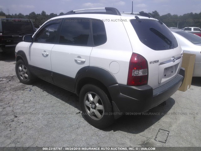 KM8JN12D35U082166 - 2005 HYUNDAI TUCSON GLS/LX WHITE photo 3